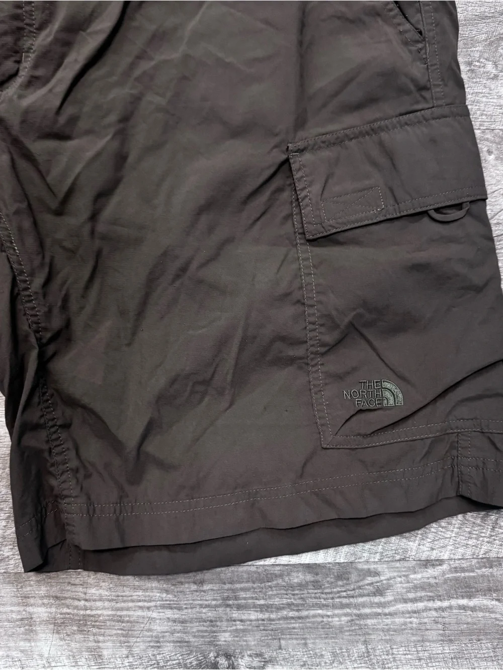 The North Face Cargo Shorts Olive Green Ripstop Hiking Stow Pocket Mens XXL